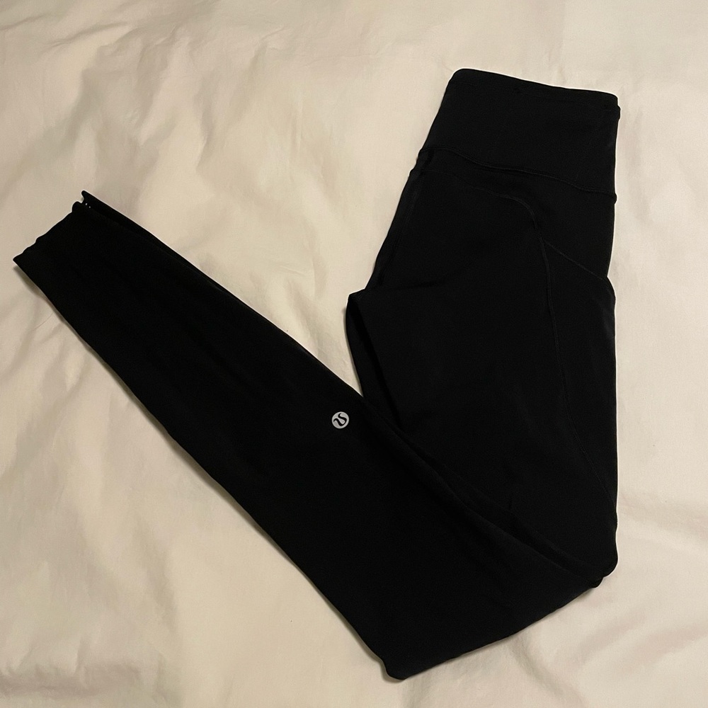 Lululemon black full length leggings w/pockets Size 4